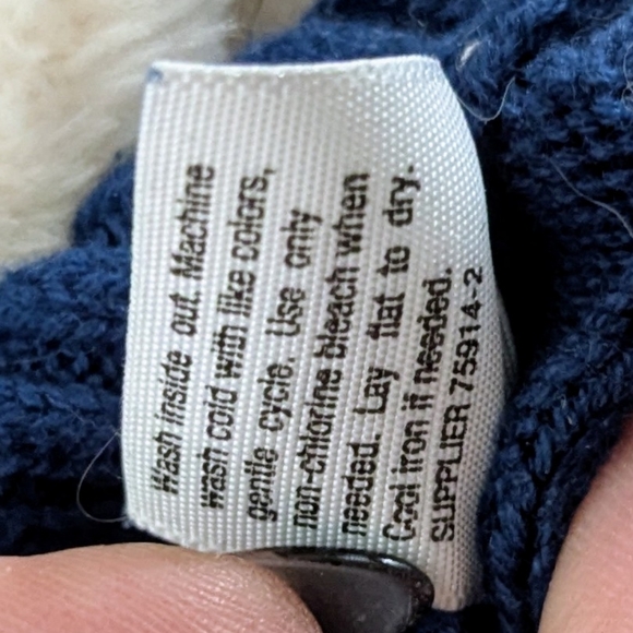 St. John's Bay Navy Blue XXL cable knit sweater RN 93677 - Picture 10 of 12